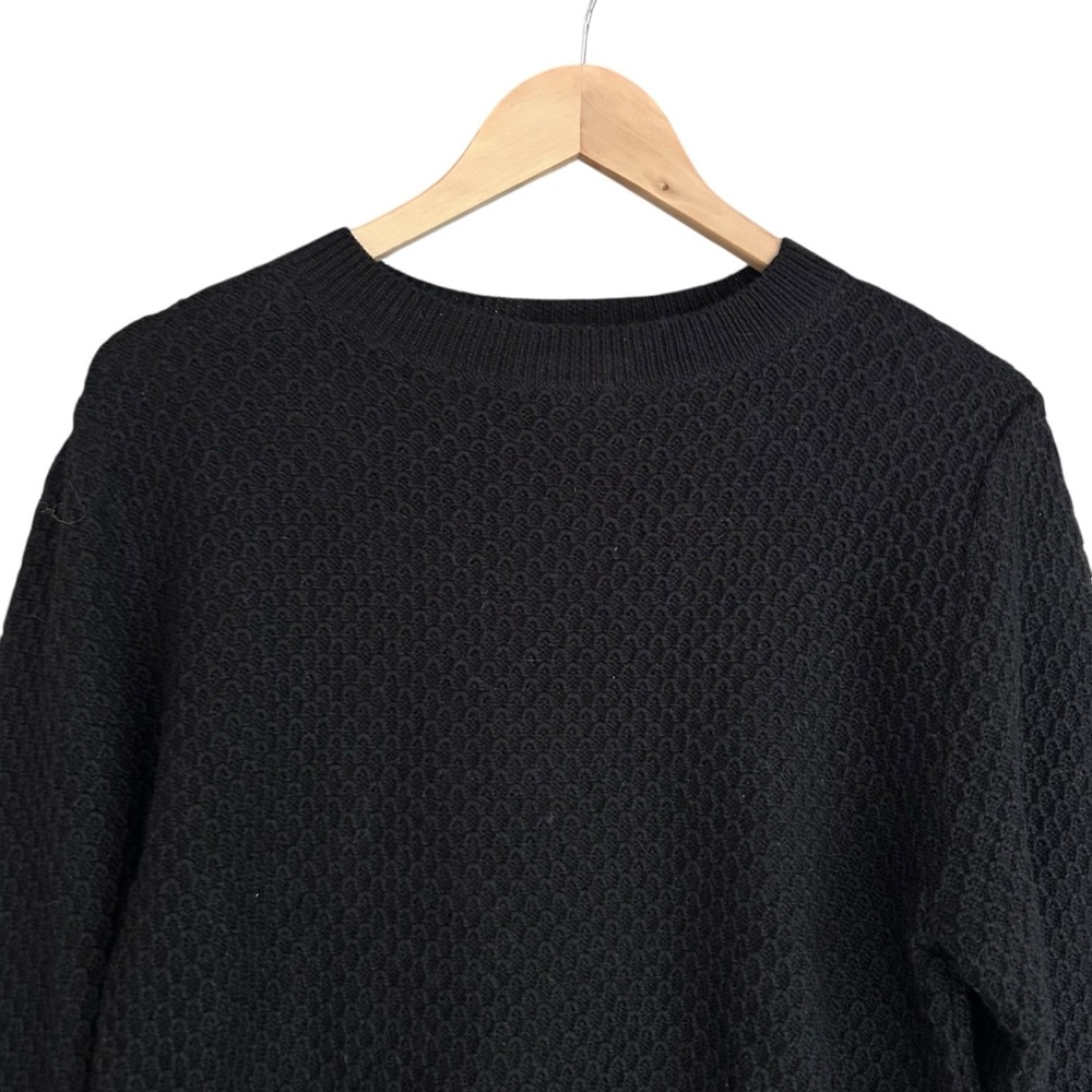 AS WE GROW Black Baby Alpaca Merino Knit Everyday Sweater NWT Sz M - Picture 8 of 9